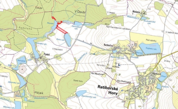 Zemědělská půda, prodej, Ratibořice, Ratibořské Hory, Tábor