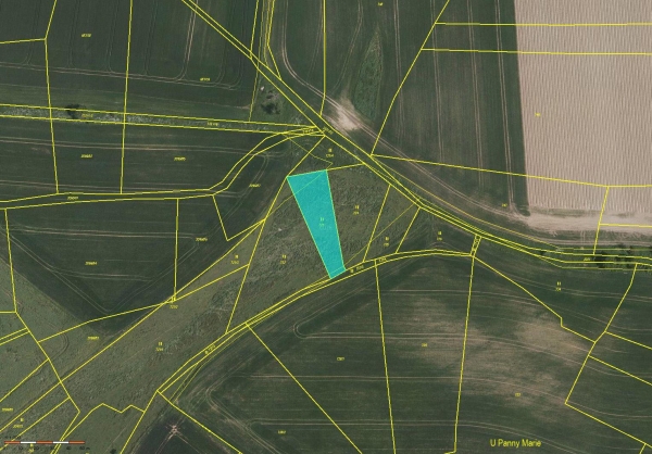 Prodej 1340 m2 půdy v k.ú. Miličín